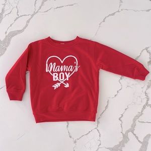 Mama’s Boy red crewneck Sweatshirt